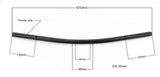Universal Curved HandleBars Black 22mm 7 / 8" 70cm Motorbike Pit Bike Cafe Tracker