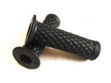 Black 22mm Motorcycle Handlebar Grips for Café Racer / Pit Bike