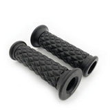 Black 22mm Motorcycle Handlebar Grips for Café Racer / Pit Bike