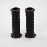 7 / 8" 22mm Cafe Racer Diamond Handlebar Grips Black