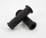 7 / 8" 22mm Cafe Racer Diamond Handlebar Grips Black