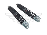 Rear Motorcycle Scooter Shock Absorbers 320mm Black 10mm Eye M8 Fork Pair