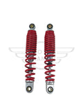 Motorcycle Rear Shock Absorbers 270mm 10mm Eye Red Universal Pair