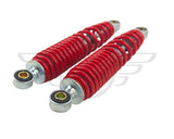 Motorcycle Rear Shock Absorbers 270mm 10mm Eye Red Universal Pair