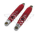 Motorcycle Rear Shock Absorbers 270mm 10mm Eye Red Universal Pair