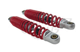 Motorcycle Rear Shock Absorbers 270mm 10mm Eye Red Universal Pair