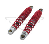 Motorcycle Rear Shock Absorbers 270mm 10mm Eye Red Universal Pair