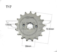 Universal Front Chain sprocket 428 17mm 17 Tooth Honda Pitbike Lifan