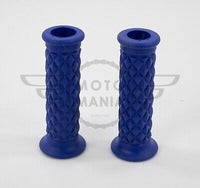 7/8" 22MM Cafe Racer Diamond Handlebar Grips Blue