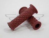 7/8" 22MM Cafe Racer Diamond Handlebar Grips maroon