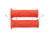 7/8" 22MM Cafe Racer Diamond Handlebar Grips Red