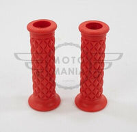 7/8" 22MM Cafe Racer Diamond Handlebar Grips Red