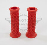 7/8" 22MM Cafe Racer Diamond Handlebar Grips Red