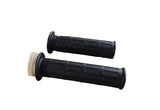 22mm Motorcycle Handlebar Grip Set 22mm black handlebar grips 135mm single cable throttle tube - image 2