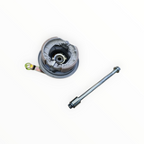 CG125 front wheel 12mm axle bore drum brake hub close-up