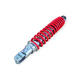 Honda SH Mode 125 red rear shock upper mounting eye and spring detail