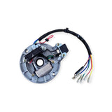 Universal 50cc-125cc horizontal engine 12V 2-coil 5-wire magneto stator plate view 1