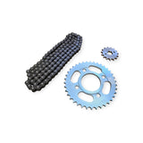 Honda CG125 heavy-duty 428H chain and 15T 38T sprocket set — product photograph 1