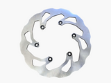 Front brake disc 118–119mm centre and six-hole mounting pattern