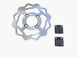 Rear brake disc and pads for Sinnis Apache 125 210mm version