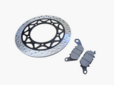 Yamaha YBR125 245mm front brake disc and brake pad set 2008–2014