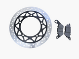 Yamaha YBR125 replacement front brake disc and pads 2008–2014