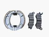 Honda Zoomer X 110 front brake pads and rear brake shoes kit