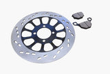 Suzuki TU125 1999 replacement front brake disc rotor and pads