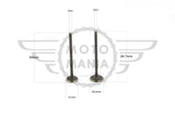 Intake & Exhaust valves Pair Keeway RKS125 RKS 125 157FMI