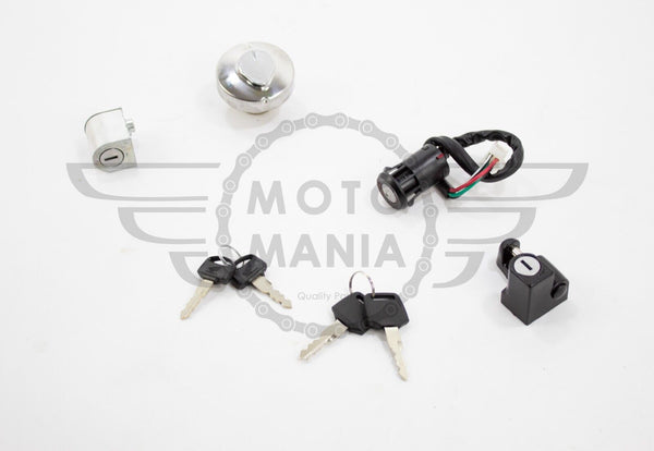 Key switch ignition 4 wire Helmet lock Fuel Steering Lock Honda C50 C70 C90