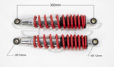 Universal Shock Absorbers Red 300mm Honda Yamaha Suzuki Custom