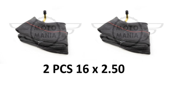 16x2.5 Rubber Inner Tube 16 in Bent Valve Bicycle E bike Tyre Tube X2