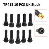 x100 PCS TR413 Tubeless Tyre Valve & Dust Caps Rubber Car Van Motorcycle Wheel