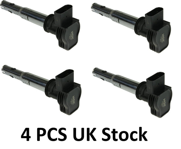 X 4 NGK U5015 / 48042  Ignition Coil Audi A4 1.8L 2.0L TFSI 2004 - 2014