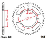 Front and Rear Sprocket Set For Suzuki GZ125 MARAUDER 1998-2011