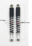 Universal Rear shock absorbers Honda Yamaha Suzuki Kawasaki Lexmoto 330mm Black
