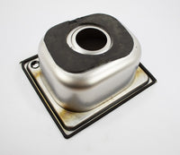 Stainless Steel Single Bowl Sink Insert Waste kit & Tap 37 X 32cm