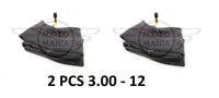 3.00-12 Rubber Inner Tube 3.00 x 12 inch Bent Valve Mini Moto Pitbike Tyre X2