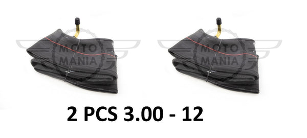 3.00-12 Rubber Inner Tube 3.00 x 12 inch Bent Valve Mini Moto Pitbike Tyre X2