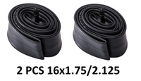 16x1.75/2.125 Rubber Inner Tube 16 in Straight Valve Bicycle Childrens E bike X2