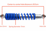 Motorcycle Rear Shock Pair Blue X2 310mm Honda Yamaha Suzuki