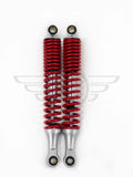 Rear Shock Absorbers Pair 330mm Red Honda Yamaha Suzuki Kawasaki