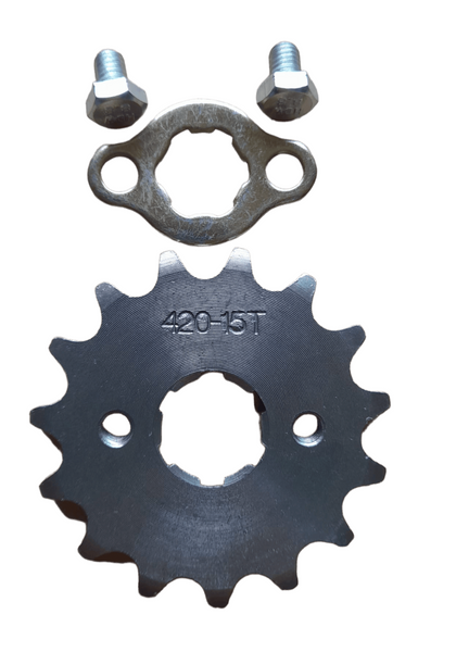 Front Chain Sprocket 420 20mm 15T Pit bike Lifan  Plate + Bolts  