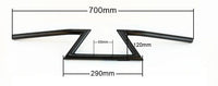 Motorcycle Handlebars Custom Z Bars 22mm 7/8" 70cm Black Honda CG125