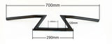 Motorcycle Handlebars Custom Z Bars 22mm 7/8" 70cm Black Honda CG125