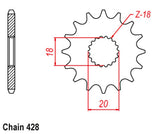 Front and Rear Sprocket Set For Suzuki GN125 1999