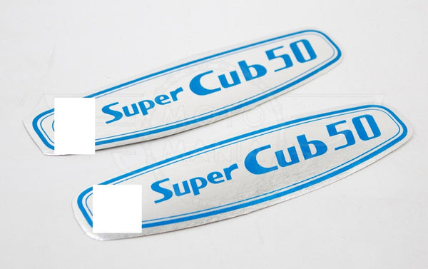 X2 Honda Super Cub Tank Badge C50 C100 Blue