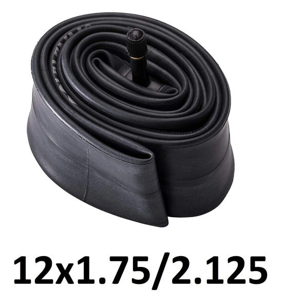 12x1.75/2.125 Rubber Inner Tube 12 inch Straight Valve Bicycle Childrens E bike