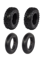 ATV Tyre 4.10-6 Off Road Knobbly Tire Tube 4.10 x 6 Quad Bike Go Kart X2 Pair