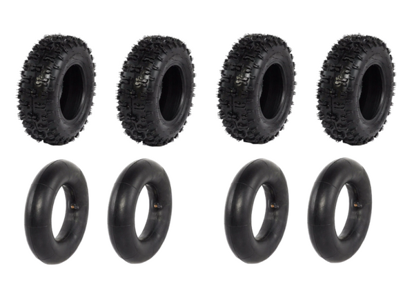 ATV Tyre 4.10-6 Off Road Knobbly Tire Tube 4.10 x 6 Quad Bike Go Kart X4